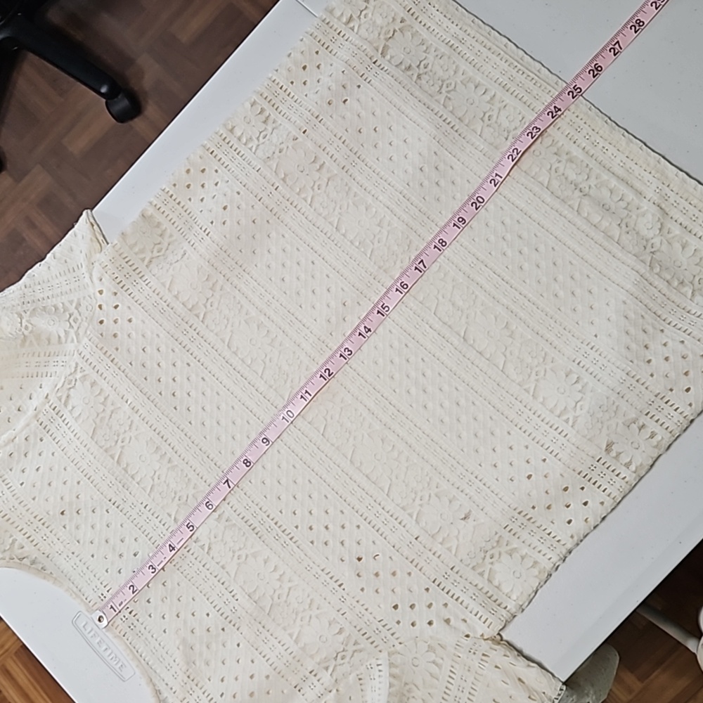 Ruby Rd. 2 Layer Off White Lace Blouse - image 8